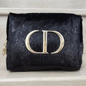 Dior Black Shimmer Cosmetic Bag